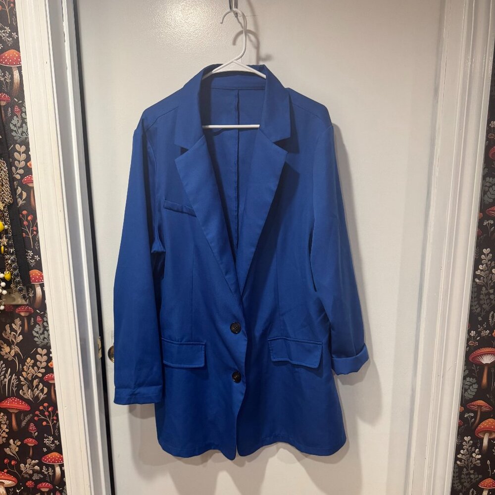 SHEIN Lightweight Open‑Front Blazer – Spring/Summer Layering Jacket (3X)